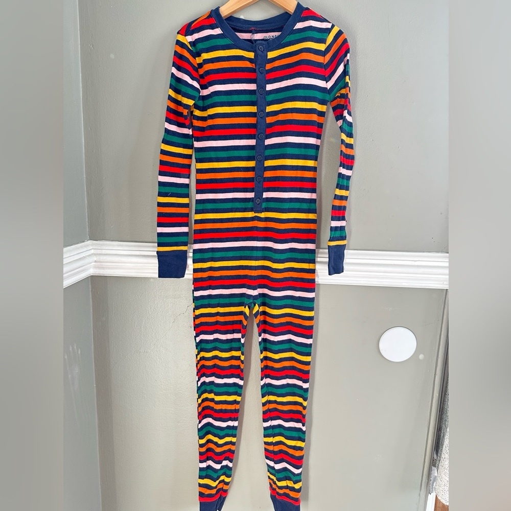Old Navy Rainbow Stripe PJ Jumpsuit